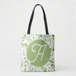 Olive Leaves Tote Bag Tygkasse