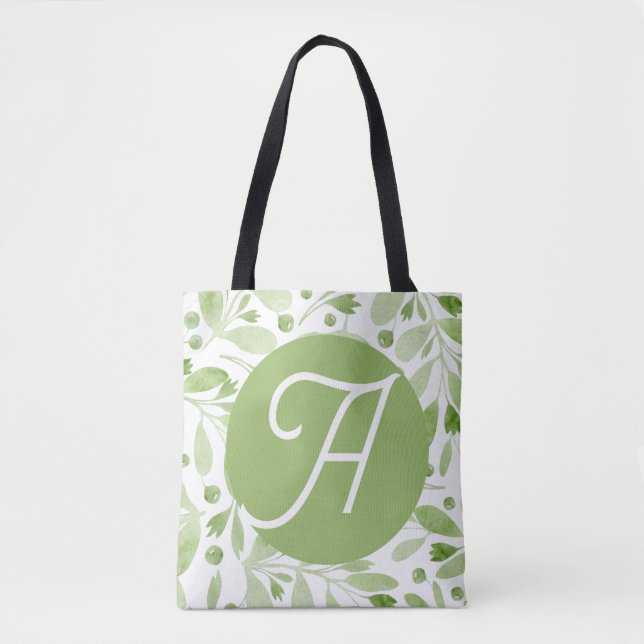 Olive Leaves Tote Bag Tygkasse (Framsida)