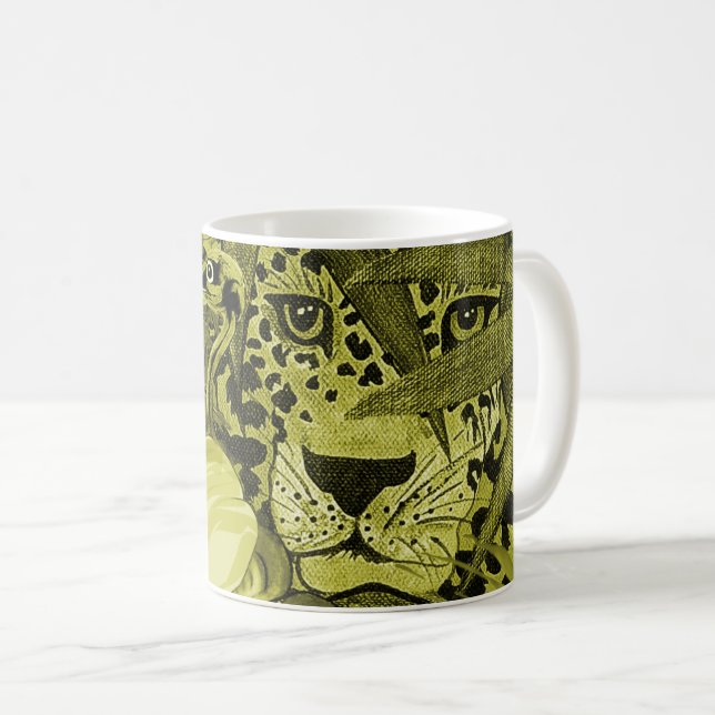 Olive Leopard Coffee Mug Kaffemugg (Framsida höger)
