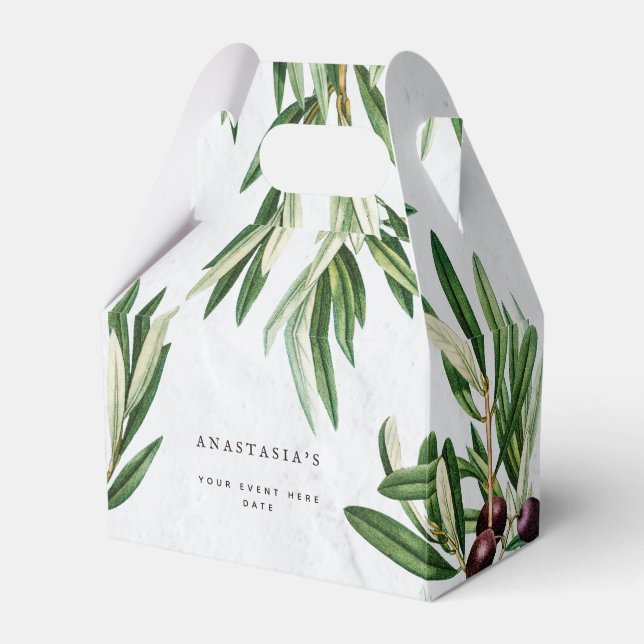 Olive Löv, den grekiska ön i Medelhavet Presentaskar (Framsidan Sidan)