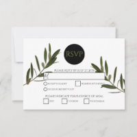 Olive Löv Greenery Bröllop OSA Card