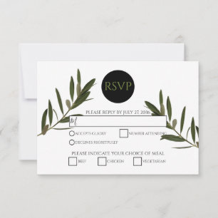 Olive Löv Greenery Bröllop OSA Card Kort