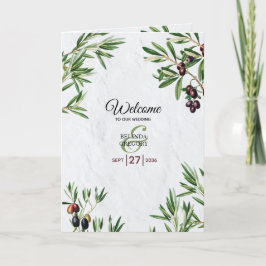 Olive Löv Grekiska ön Bröllop serviceorder Program