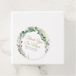 Olive Löv/Script/namn/message/bröllop tack Gåvor Etiketter