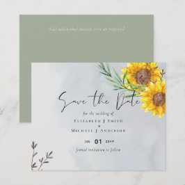 Olive Löv Sunblommor Rustic Bröllop