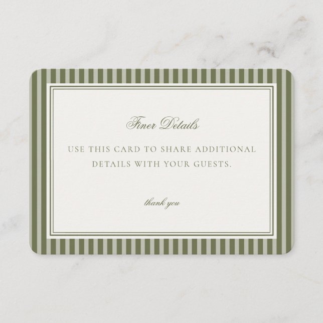 Olive Martini Tini Bit Closer Details Card Insert Tilläggskort (Framsida)