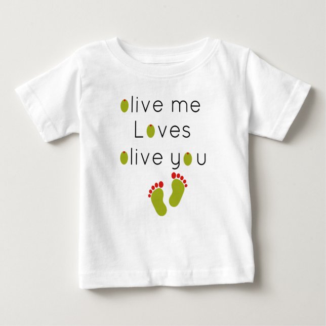 Olive mig Kärlek Olive du Olive me Kärlek er alla T Shirt (Framsida)
