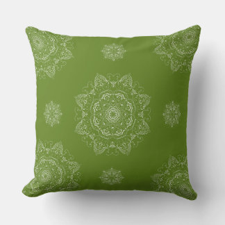Olive minimalist Mönster Square Pillow Kudde