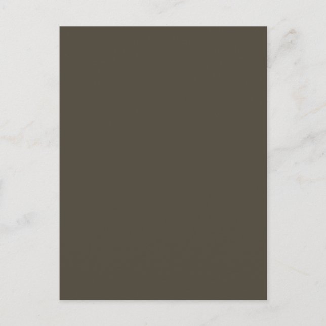 Olive Mörk grönt Solid Trend Färg - bakgrund Vykort (Framsida)