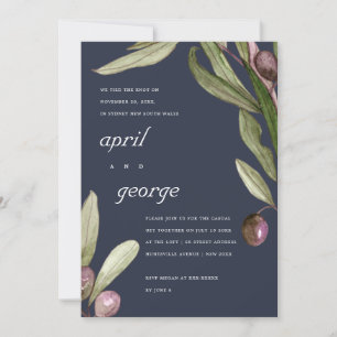 OLIVE NAVY RUSTIC FOLIAGE VI DÖDADE KNOT INBJUDAN