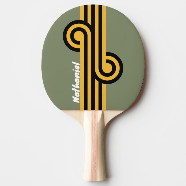 Olive Nightlight Stripe Loop med namn Pingisracket (Framsidan)