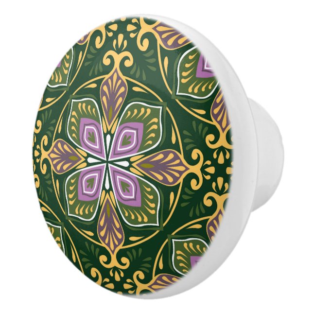 💜 💚 💛 Olive och lavender Azulejos Knopp (Höger)