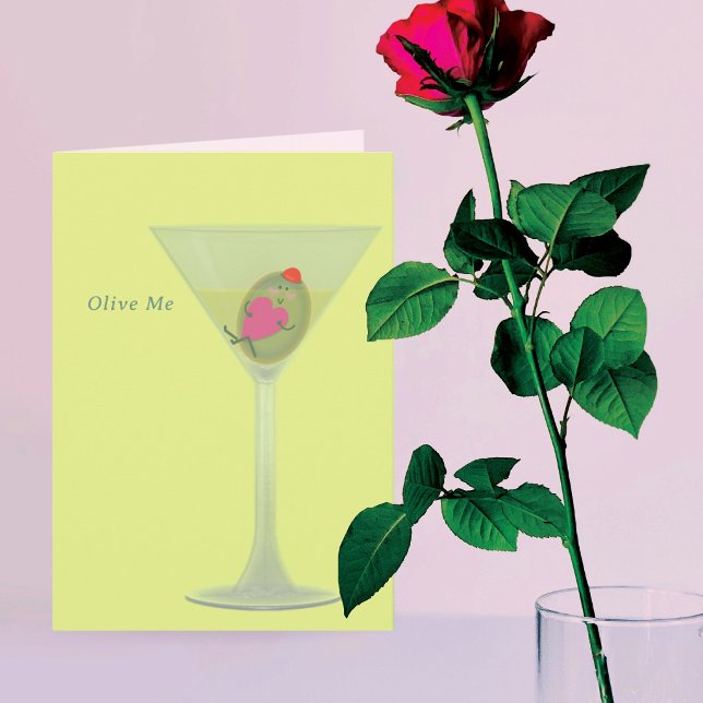 Olive och Martini Alla hjärtans dag-kort Tack Kort (Skapare uppladdad)
