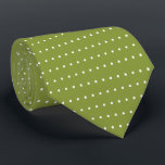 Olive och White Polka dots Slips<br><div class="desc">Olive och White Polka dots Neck Tie </div>