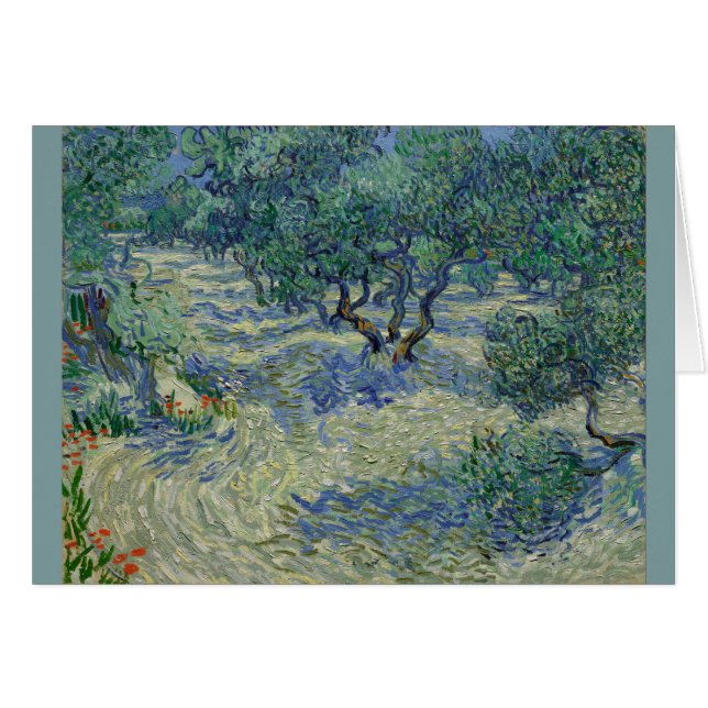 Olive Orchard av Vincent Van Gogh Hälsningskort (Framsidan Horizontal)