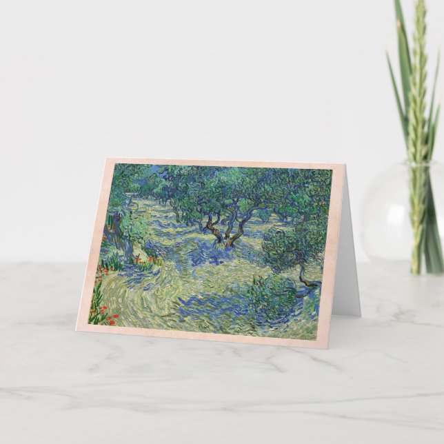 Olive Orchard, Vincent van Gogh Tack Kort (Framsida)