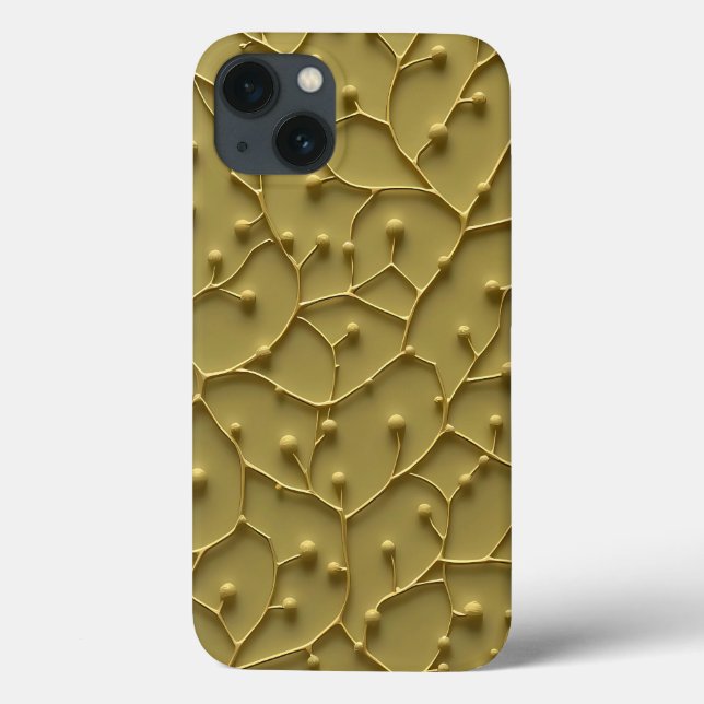 Olive Organic Texture iPhone Case Rugged Look (Baksida)