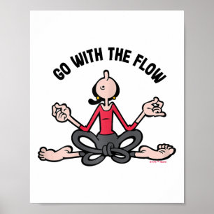Olive Oyl Go With The Flow Yoga 4 Humanity Day Poster
