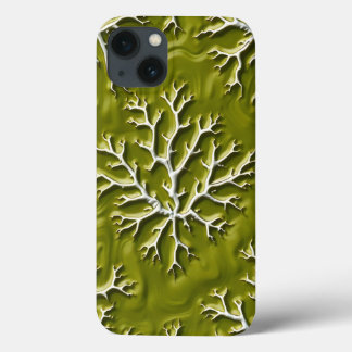 Olive Präglad Gren iPhone-fodral Stil