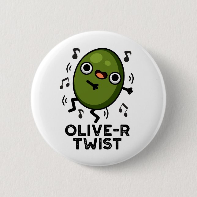 Olive-r Twist Funny Fruit Olive Pun Knapp (Framsida)
