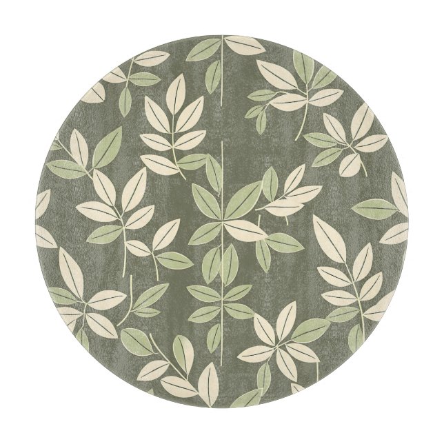 Olive Sage Botaniska Blad Mönster  (Framsidan)