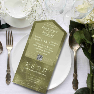 Olive Sage Grönt Shimmer Line - bakgrund QR-kod