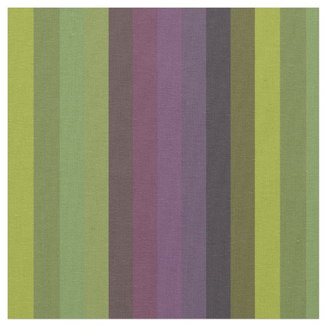 Olive, Sage & Plum Moody Vertical Stripes Tyg (Närbild)