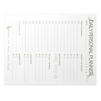 Olive Simple Daily Planner Anteckningsblock