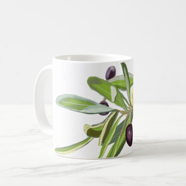 Olive Spray Kaffemugg (Framsida vänster)