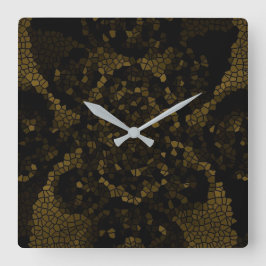 Olive-stenad glasfjäril fyrkantig klocka