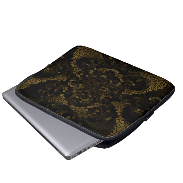 Olive-stenad glasfjäril laptop fodral (Framre botten)