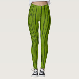 Olive Stripe Leggings