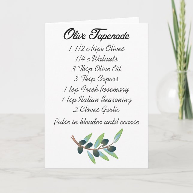 Olive Tapgranat Kort (Framsida)