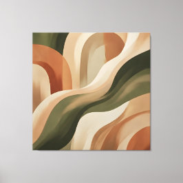 Olive Terracotta Abstract Gallery Canvas Print