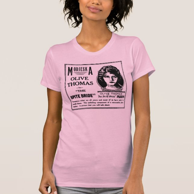 Olive Thomas The Spite Bride 1919 Tee Shirt (Framsida)