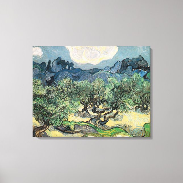 Olive Träd, 1889, Vincent van Gogh Canvastryck (Framsida)