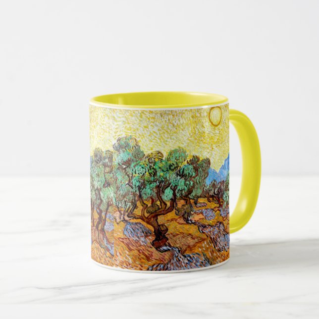 Olive Träd (1889) Vincent Van Gogh Landcape art Mugg (Framsida höger)