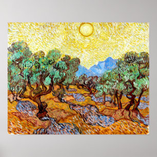 Olive Träd (1889) Vincent Van Gogh Landscape Art Poster