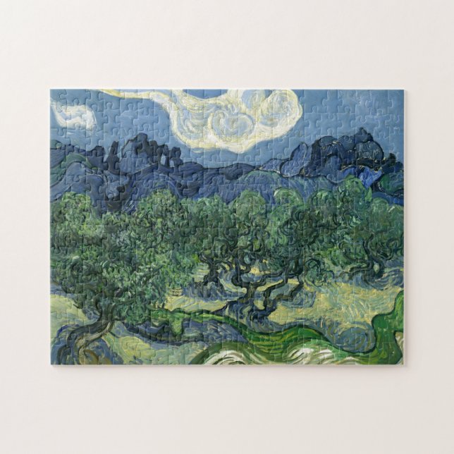 Olive Träd av Van Gogh Painting Art Pussel (Horisontell)