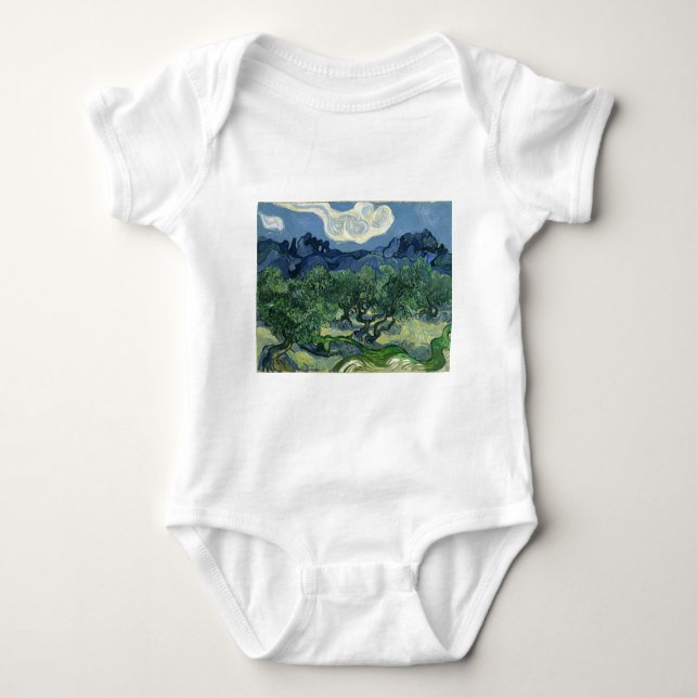 Olive Träd av Van Gogh Tee Shirt (Framsida)