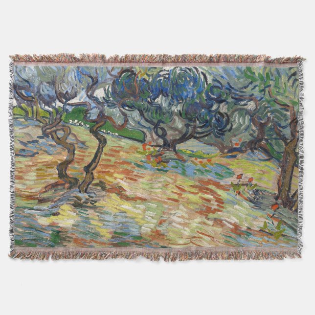 Olive Träd av Vincent Van Gogh Filt (Framsidan)
