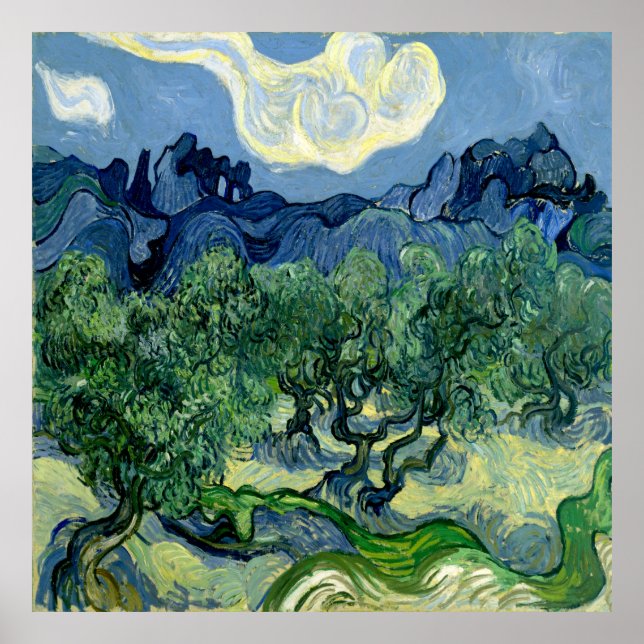 Olive Träd av Vincent van Gogh Poster (Framsidan)