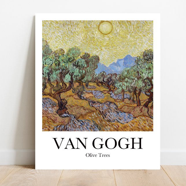 Olive Träd av Vincent van Gogh Poster (Van Gogh's Sun-Drenched Olive Grove: Own a masterpiece! High-quality poster)