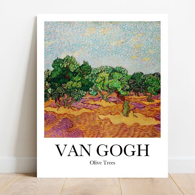 Olive Träd av Vincent Van Gogh Poster (Van Gogh's Sun-Kissed Olive Trees: Bold & Beautiful Poster! )