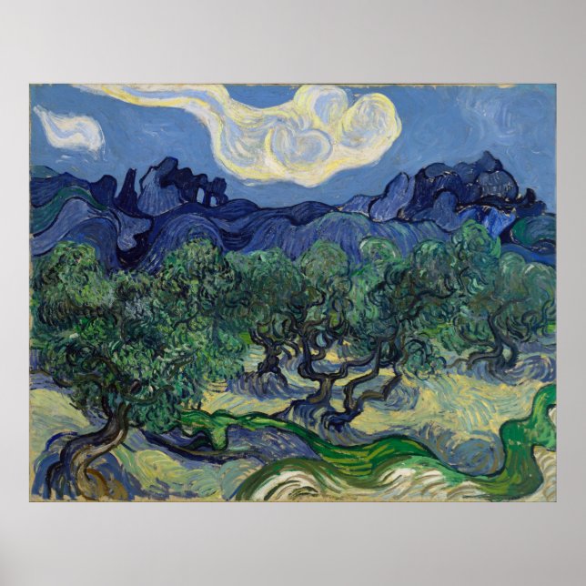 Olive Träd av Vincent Van Gogh Poster (Framsidan)