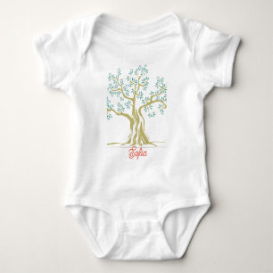 Olive träd baby-kroppsdräkt Personlig T Shirt