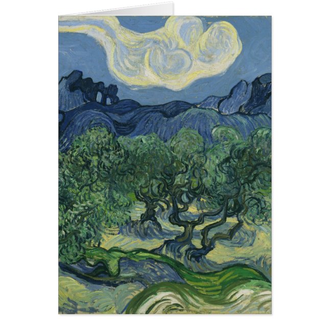 Olive Träd Card Hälsningskort (Framsidan)