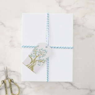 Olive Träd Gift Märkres - Vintage Botanical Sketch Presentetikett