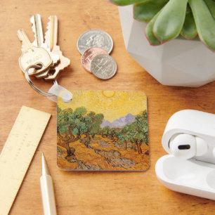 Olive Träd, Gult Himlar och Sol, Vincent van Gogh Nyckelring