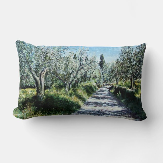 OLIVE TRÄD I RIMAGGIO TUSCANY LUMBARKUDDE (Framsida)
